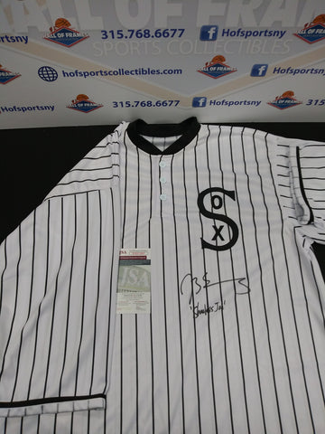 D.B. SWEENEY SIGNED 8 MEN OUT WHITE SOX JERSEY INSC. SHOELESS JOW JSA