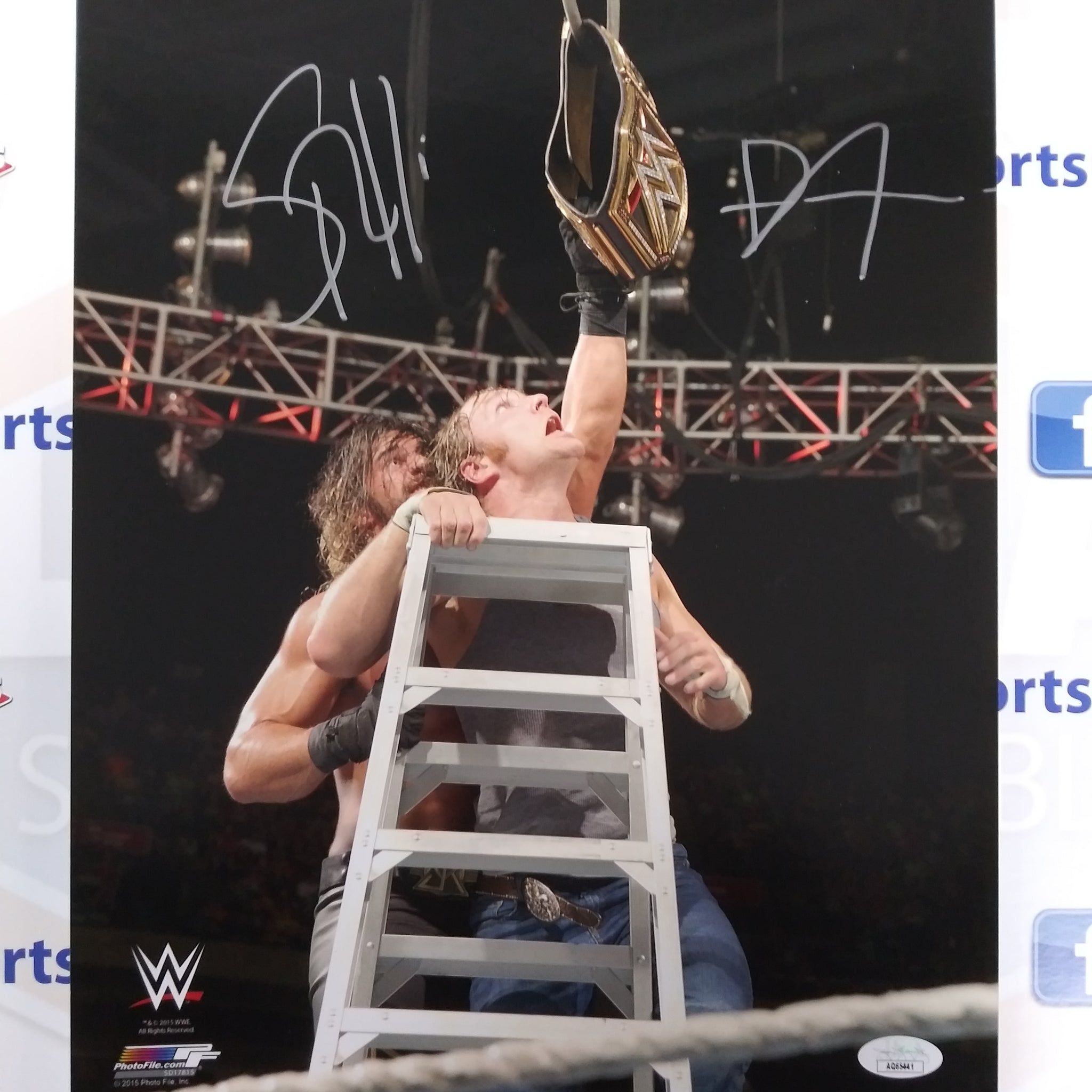 SETH ROLLINS / DEAN AMBROSE DUAL WWE SIGNED 11X14 JSA COA