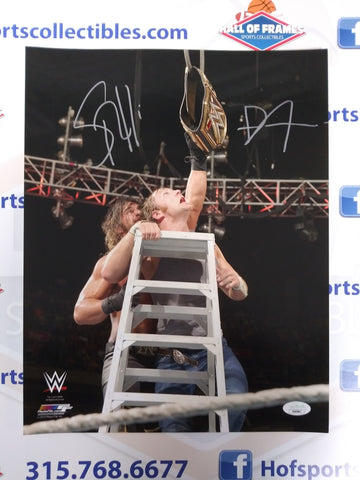SETH ROLLINS / DEAN AMBROSE DUAL WWE SIGNED 11X14 JSA COA