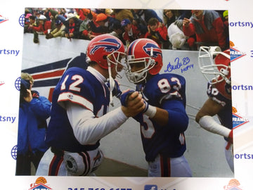 ANDRE REED SIGNED BUFFALO BILLS 16X20 W/ JIM KELLY - HOF COA