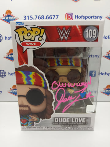 WWE DUDE LOVE SIGNED FUNKO POP! PINK INK! JSA COA!