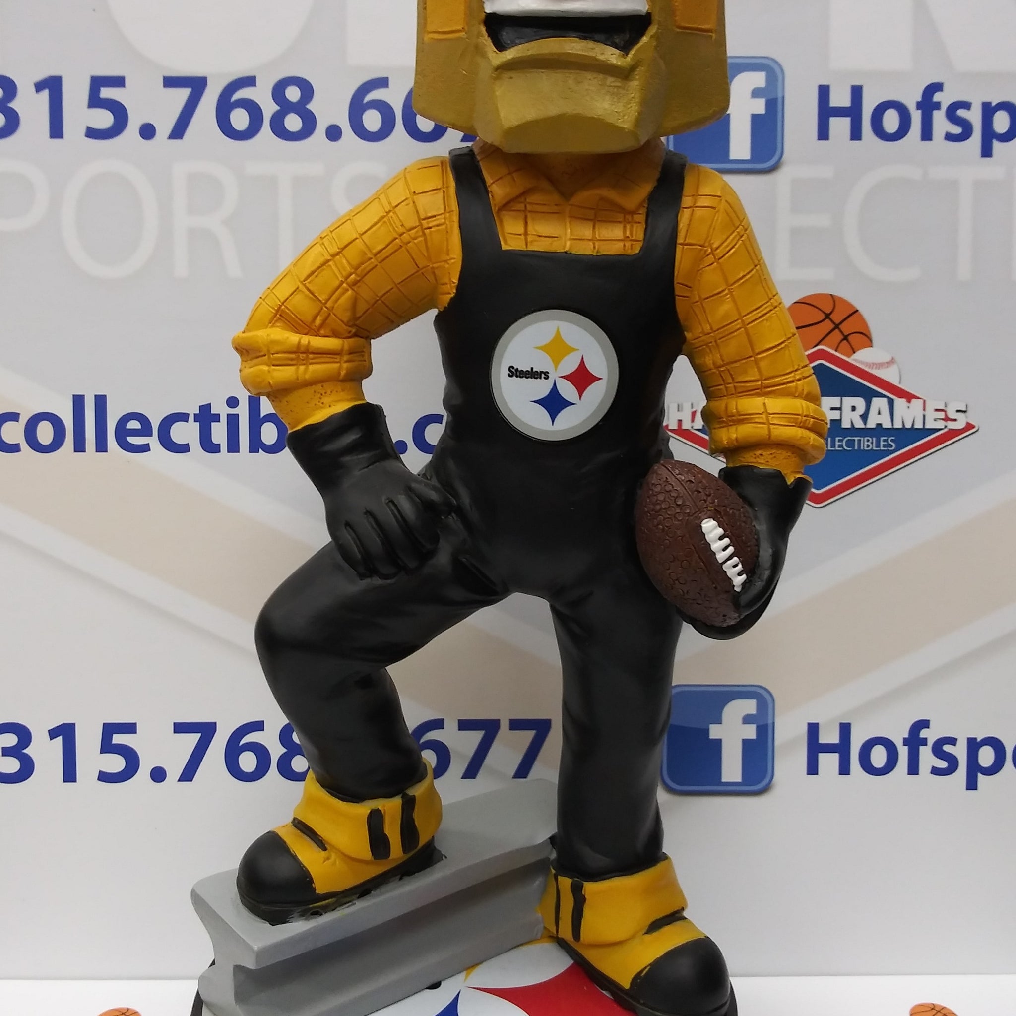 FOCO LIMITED EDITION HANDCRAFTED PITTSBURGH STEELERS "STEELY McBEAM" MASCOT STATUE!