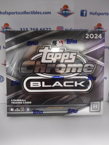 2024 TOPPS CHROME BLACK BASEBALL HOBBY BOX! 1 AUTO PER BOX!