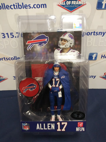 JOSH ALLEN BUFFALO BILLS MCFARLANE'S LEGACY SERIES FIGURES #6 CHASE PLATINUM EDITION BLUE JERSEY! RARE!