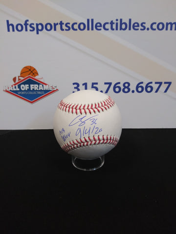 CLARKE SCHMIDT SIGNED MLB BASEBALL INSC MLB DEBUT 9/4/20 - BECKETT COA