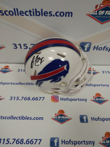AMARI COOPER BUFFALO BILLS SIGNED WHITE MINI HELMET! JSA COA!