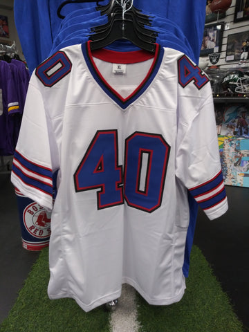 VON MILLER BILLS SEWN STITCHED WHITE JERSEY SIZE MENS XL !