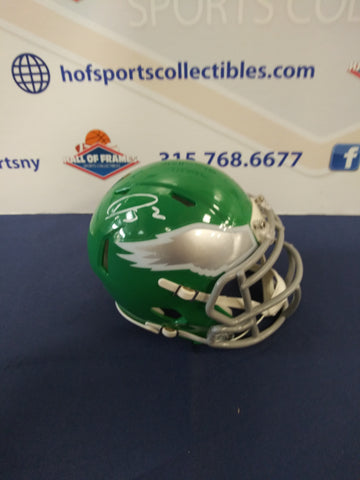 DARIUS SLAY SIGNED EAGLES KELLY GREEN SPEED MINI HELMET - BECKETT
