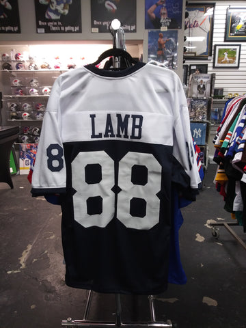 CEEDEE LAMB DALLAS COWBOYS SEWN STITCHED CUSTOM BLUE THANKSGIVING JERSEY SIZE MENS XL