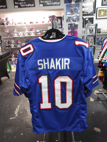 KHALIL SHAKIR BUFFALO BILLS SEWN STITCHED CUSTOM BLUE JERSEY SIZE MENS XL