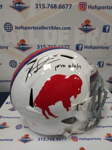 KYLE WILLIAMS BUFFALO BILLS SIGNED FULL SIZE REP THROWBACK INSCR. "1ST TD 12/31/17" JSA COA!