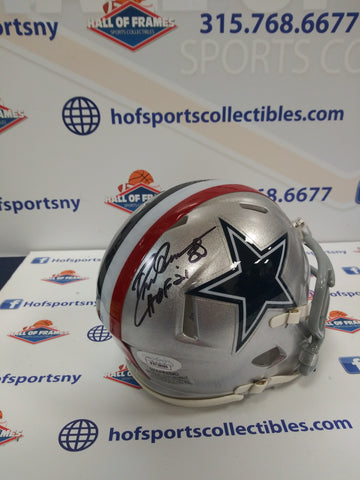 DREW PEARSON DALLAS COWBOYS SIGNED MINI HELMET INSCR. HOF 21 JSA COA!