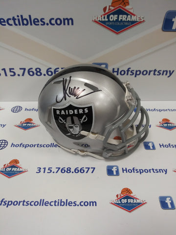 MARCUS ALLEN OAKLAND RAIDERS SIGNED MINI HELMET BAS COA!