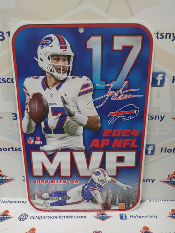 2024 WINCRAFT JOSH ALLEN AP NFL MVP 11X17 WALL SIGN!