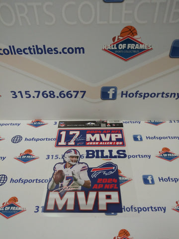 2024 WINCRAFT JOSH ALLEN AP NFL MVP 3 PIECE MULTI USE DECALS!