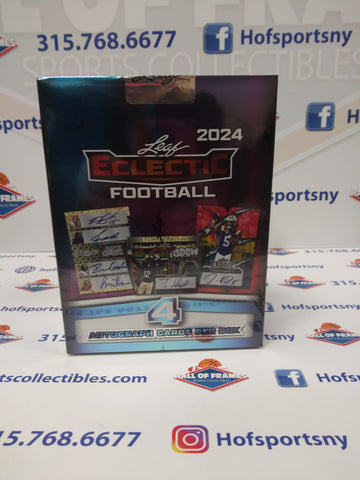 2024 LEAF ECLECTIC FOOTBALL HOBBY BOX! 4 AUTOS!
