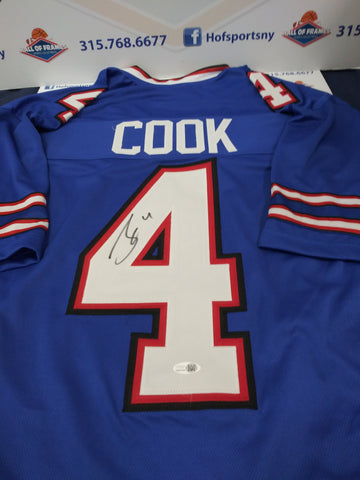 JAMES COOK SIGNED BILLS BLUE CUSTOM XL JERSEY - JSA WITNESSED