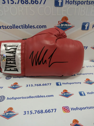 MIKE TYSON SIGNED EVERLAST RED BOXING GLOVE - FITERMAN COA