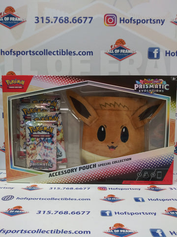 POKEMON PRISMATIC EVOLUTIONS EEVEE ACCESSORY POUCH COLLECTION! 5 PACKS!
