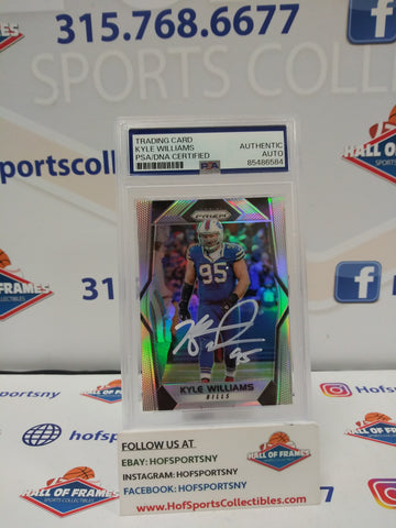 KYLE WILLIAMS 2017 PRZIM SILVER SIGNED CARD PSA SLABBED BUFFALO BILLS