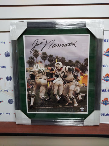 JOE NAMATH SIGNED FRAMED SUPER BOWL JETS 16X20 PHOTO - JSA