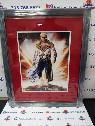 CODY RHODES SIGNED FRAMED 11X14 PHOTO WWE EXCLUSIVE - JSA COA