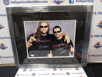 KEVIN NASH / SCOTT HALL SIGNED FRAMED OUTSIDERS / NWO 11X14 PHOTO - JSA COA
