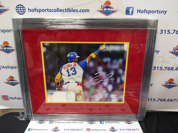 RONALD ACUNA SIGNED FRAMED 11X14 ATLANTA BRAVES PHOTO - BECKETT COA (Copy)