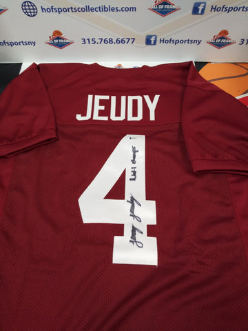 JERRY JUEDY SIGNED ALABAMA MAROON CUSTOM JERSEY - BECKETT COA