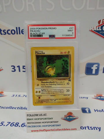 2000 POKEMON PIKACHU BLACK STAR PROMO #27 PSA 9!