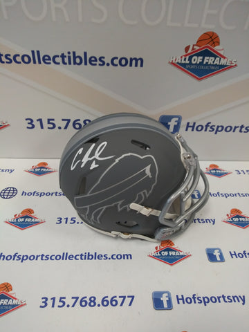 CURTIS SAMUEL BUFFALO BILLS SLATE AUTOGRAPHED MINI HELMET! HOF COA!