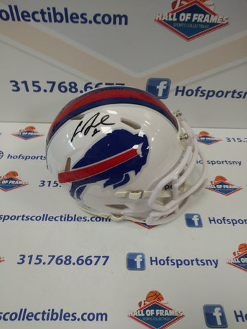 CURTIS SAMUEL BUFFALO BILLS WHITE AUTOGRAPHED MINI HELMET! HOF COA!