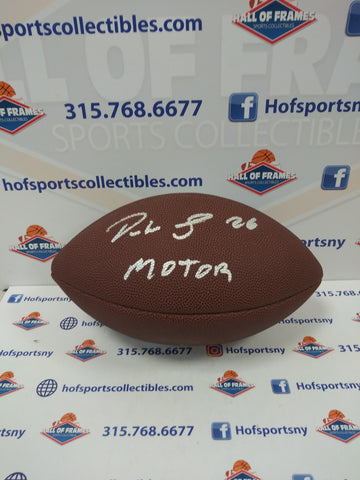 DEVIN SINGLETARY SIGNED 100 REPLICA DUKE NFL FOOTBALL INSC MOTOR