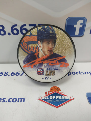 ANDERS LEE NEW YORK ISLANDERS SIGNED PUCK BECKETT!