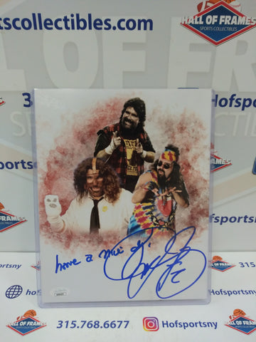 MICK FOLEY SIGNED 8X10 INSCR. "HAVE A NICE DAY" JSA COA!
