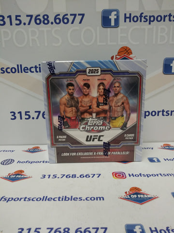 2025 TOPPS CHROME UFC MEGA BOX! X-FRACTOR PARALELLS!