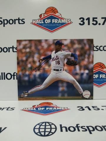DWIGHT GOODEN NEW YORK METS SIGNED WIND UP 8X10 HOF COA