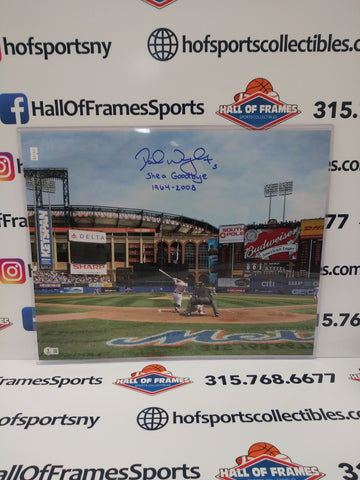 DAVID WRIGHT SIGNED 16X20 SHEA GOODBYE / CITI FIELD INSCRIBED BAS COA