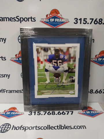 LAWRENCE TAYLOR SIGNED NY GIANTS FRAMED 8X10 PHOTO - JSA COA