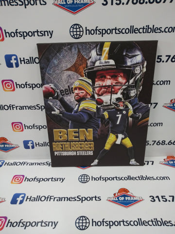 BEN ROETHLISBERGER STEELERS 16X20 CUSTOM CANVAS PRINT - READY TO HANG