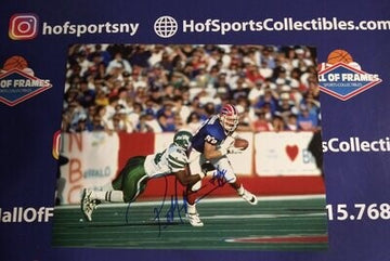PETE METZELAARS SIGNED BUFFALO BILLS 8X10 PHOTO (D) - HOF COA