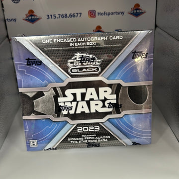 2023 TOPPS CHROME BLACK STAR WARS HOBBY BOX! 1 AUTO PER BOX!