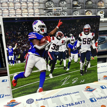 DEVIN SINGLETARY SIGNED BUFFALO BILLS 16X20 PHOTO - HOF COA
