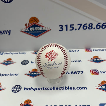 SCOTT BROSIUS YANKEES SIGNED 1998 WS BALL INC 98 WS MVP - BECKETT