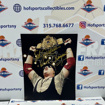 SGT. SLAUGHTER SIGNED WWE / WWF 11X14 PHOTO - HOF COA