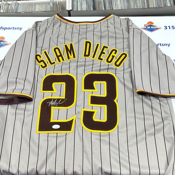 FERNANDO TATIS JR SIGNED PADRES CUSTOM WHITE "SLAM DIEGO" JERSEY - JSA COA