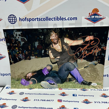 MICK FOLEY - MANKIND SIGNED 11X17 W/ THE UNDERTAKER BURIED ALIVE JSA COA