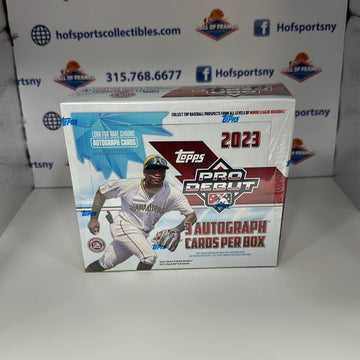 2023 TOPPS PRO DEBUT HOBBY JUMBO BOX! FIND CHROME CARDS! 3 AUTOS!