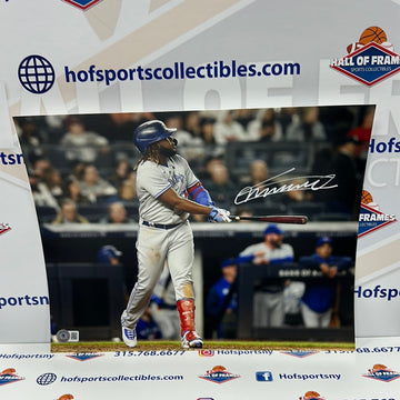 VLADIMIR GUERRERO JR SIGNED BLUE JAYS 11X14 - BECKETT COA