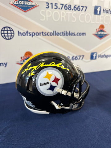 TERRY BRADSHAW PITTSBURGH STEELERS SIGNED BLACK MINI HELMET! BAS AUTHETIC!